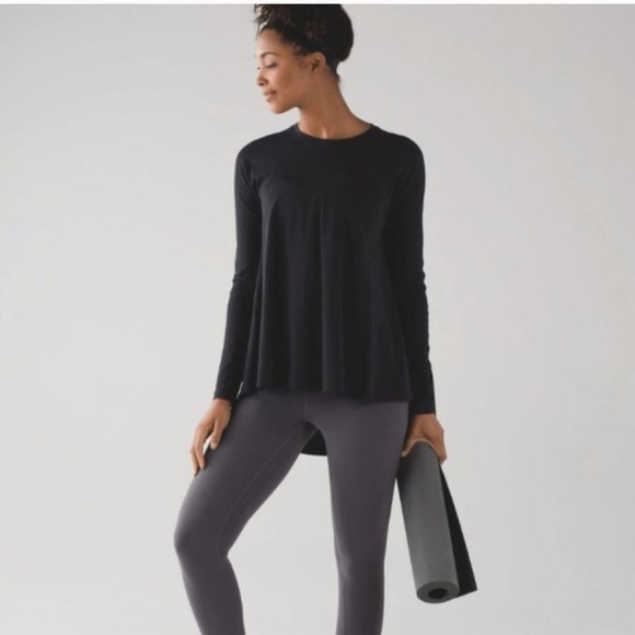 Lululemon Acadia Gray High Low Long Sleeve Top - Picture 2 of 13